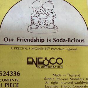 Precious moments Our friendship is soda-licious